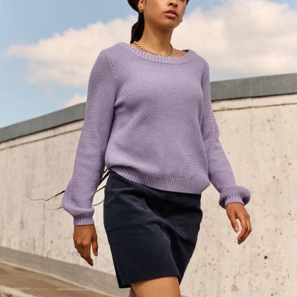 NWT Ichi Cordy Total Eclipse Navy Skirt - Picture 5 of 5